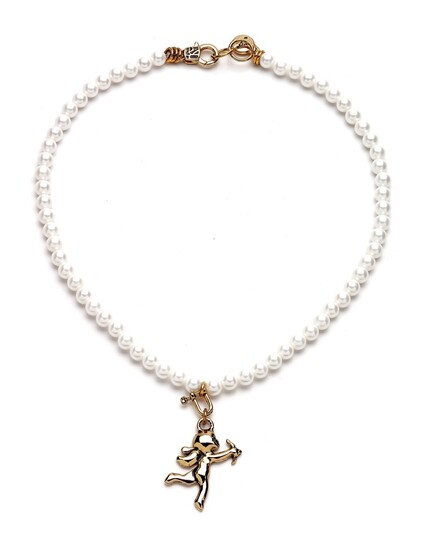 Eros Pearl Charm Necklace