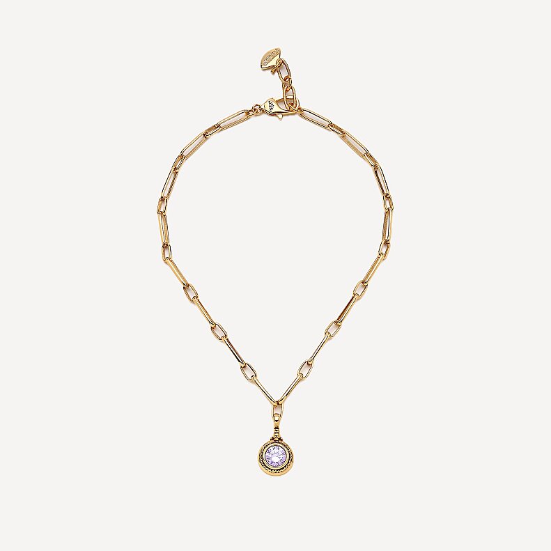 Esme Zircon Gold Plated Necklace - (1)