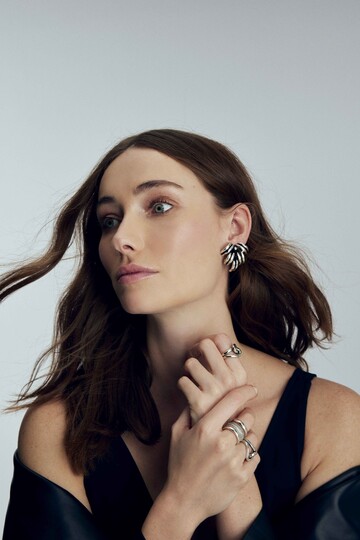 Estas Silver Plated Clip-On Earrings - (1)