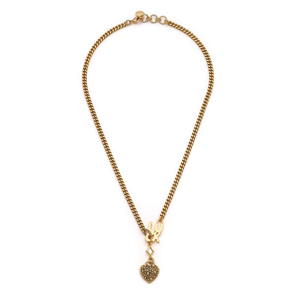 Eterna Heart and Luck Charm Gold Plated Chain Necklace - 1