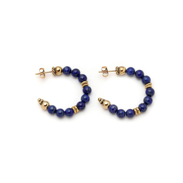 Eternal Blue Pinned Hoop Earrings - 1