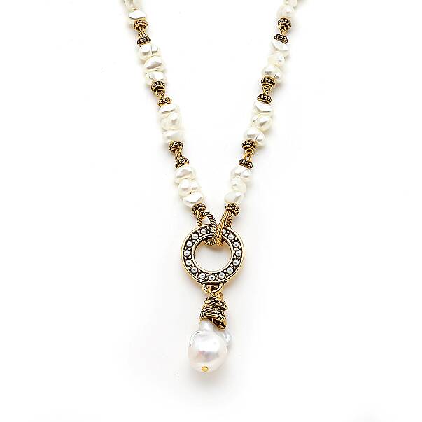 Ethic Baroque Charm Pearl Necklace - 3