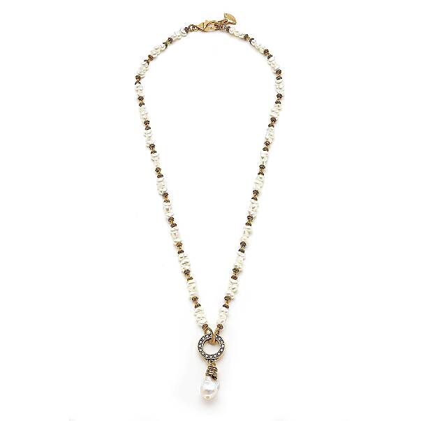 Ethic Baroque Charm Pearl Necklace - 1