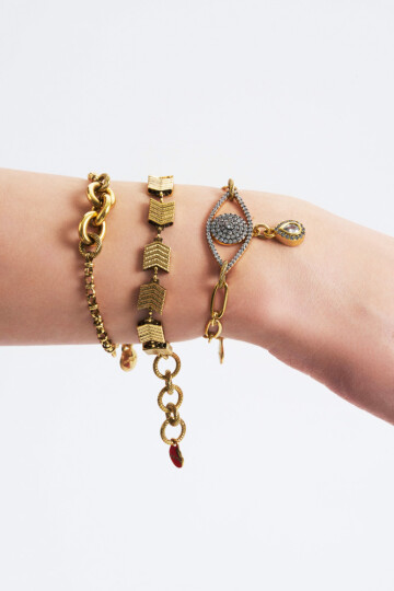 Eva Gold Plated Chain Bracelet - (1)