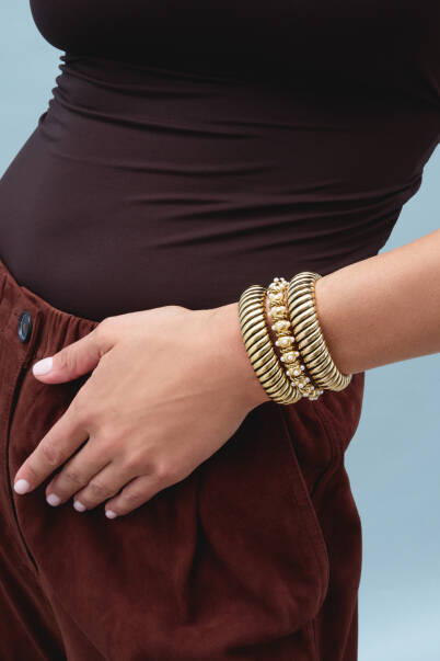 Eva Gold Plated Cuff Bracelet - 5