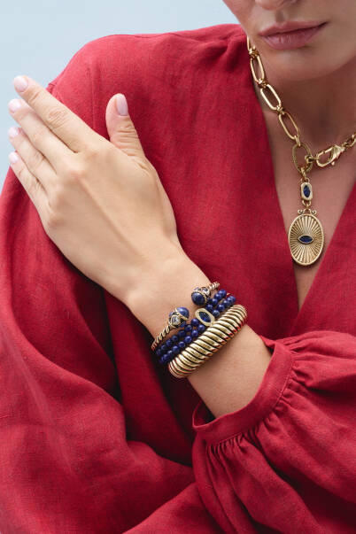 Eva Gold Plated Cuff Bracelet - 6