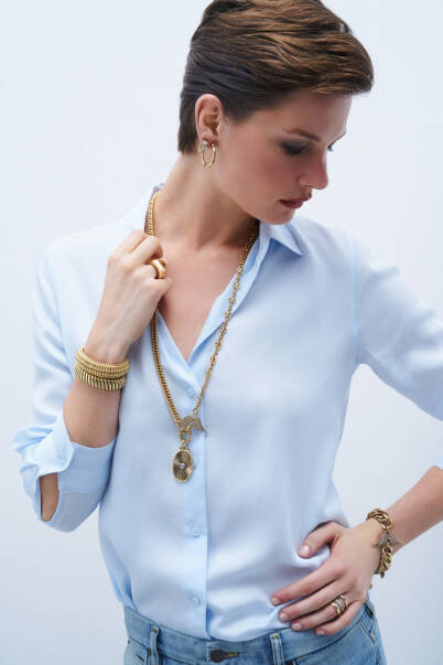 Eva Gold Plated Cuff Bracelet - 7