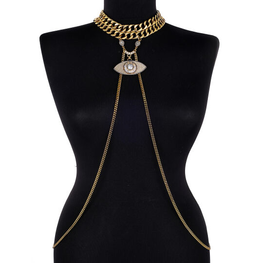 Eyed Evil Eye Charm Body Chain - (1)