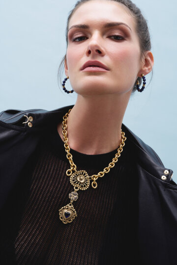 Eyra Heart Charm Chain Necklace - 