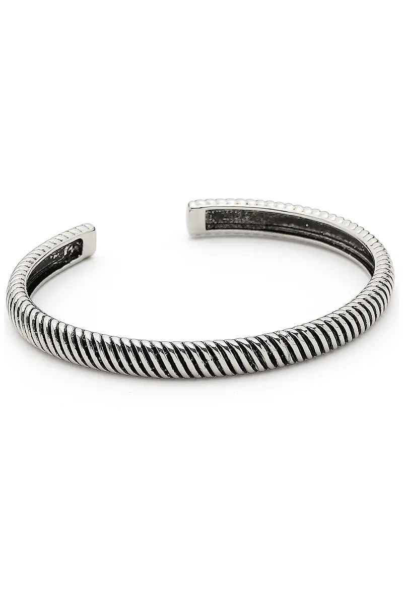 Sigma Silver Plated Cuff Bracelet