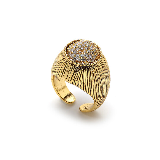 Fala Zircon Gold Plated Ring 
