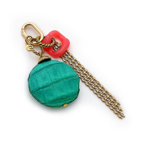 Fancy Gold Plated Chain Bag Charm - 1