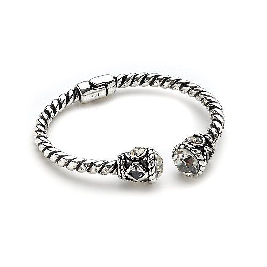 Fancy Silver Plated Cuff Bracelet - 