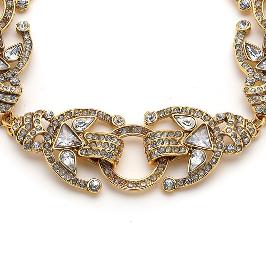 Fiesta Altın Kaplama Zirkon Charm Choker - 