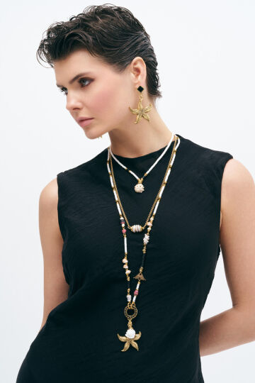 Fine Shell Deniz Kabuğu, Charm Kolye - (1)