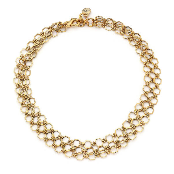Flash Gold Plated Multi Chain Necklace - 1