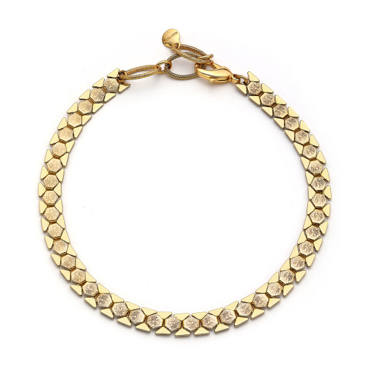 Flattered Gold Plated Chain Necklace - (1)