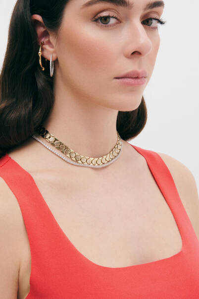 Flattered Gold Plated Chain Necklace - 4