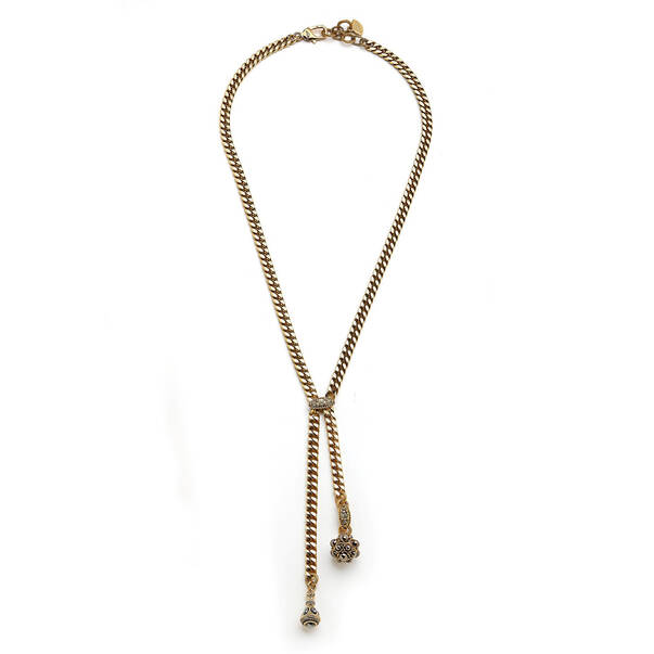 For Altın Kaplama Charm Zincir Kolye - 1