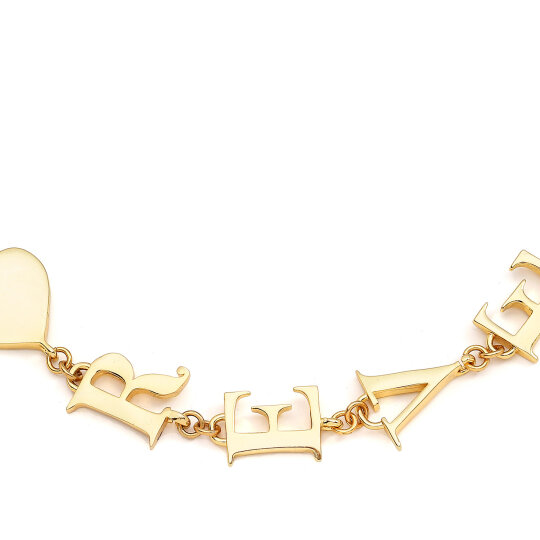 Forever Kalp Charm Altın Kaplama Kolye - (1)