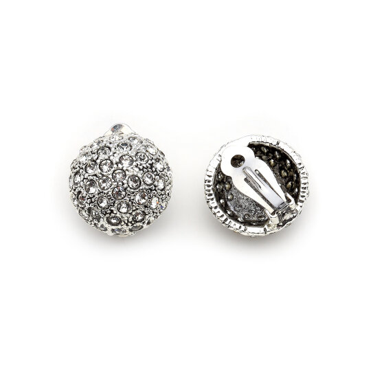 Fortune Silver Plated Clip Earrings - (1)