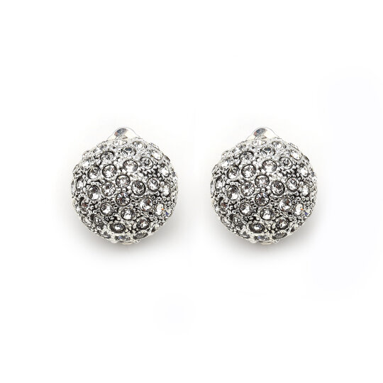 Fortune Silver Plated Clip Earrings - 