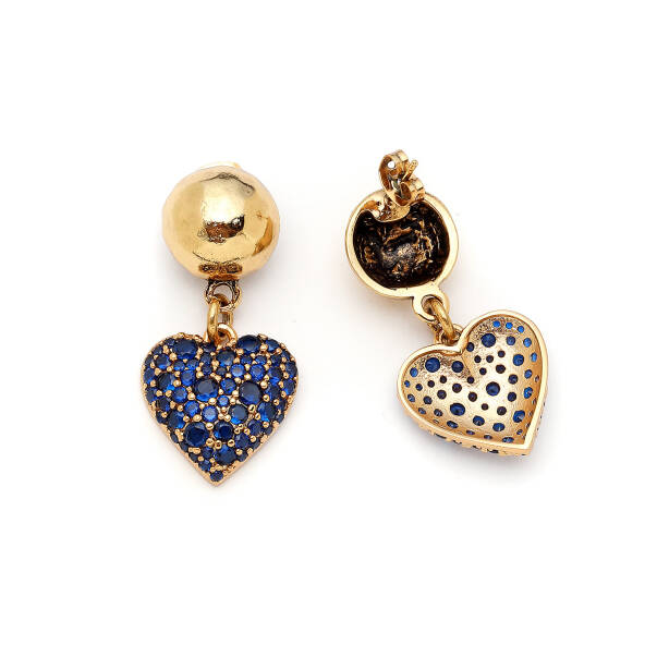 Fossil Heart Charm Pinned Earrings - 6
