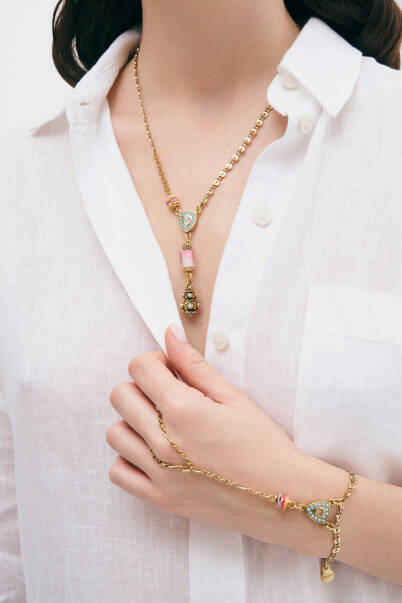 Funfun Gold Plated Chain Necklace - 2