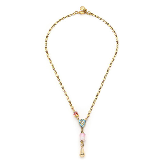 Funfun Gold Plated Chain Necklace 