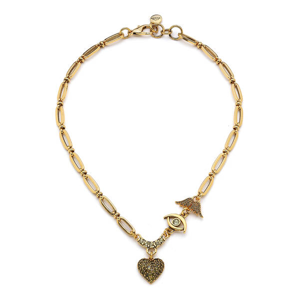 Gastor Zirkon Kalp Charm Kolye - 1