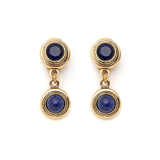 Glade Lapis Charm Clip On Earrings - 