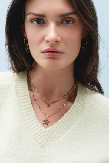 Gleam Heart Charm Chain Necklace - (1)