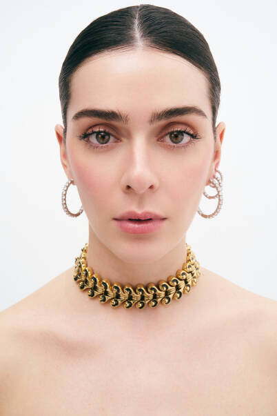 Glided Grace Altın Kaplama Abiye Choker - 4