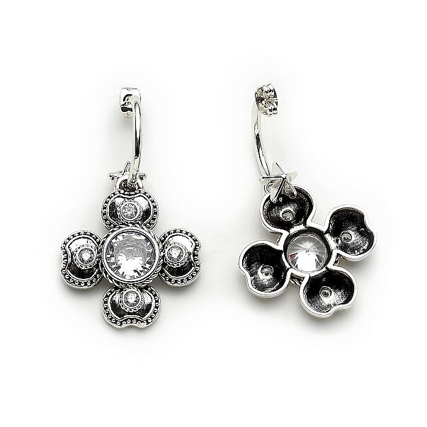 Gloria Yonca Charm Gümüş Kaplama İğneli Küpe - 3