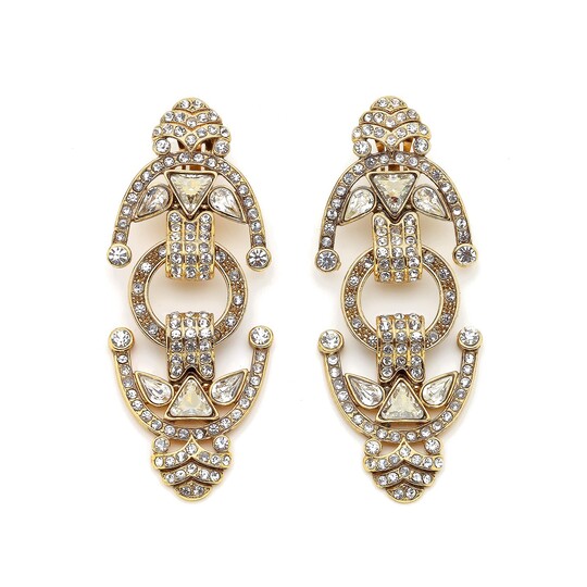 Goddes Zirkon Evening Pinned Earrings - (1)