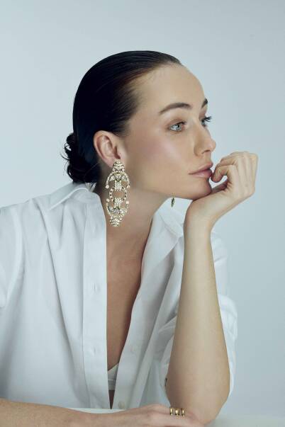 Goddes Zirkon Evening Pinned Earrings - 3