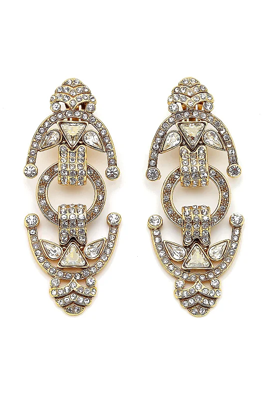 Goddes Zirkon Evening Pinned Earrings - (1)