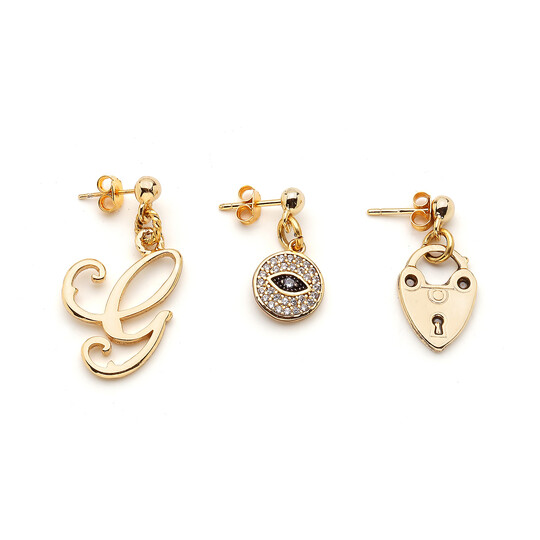 GOLD EYE EARRING