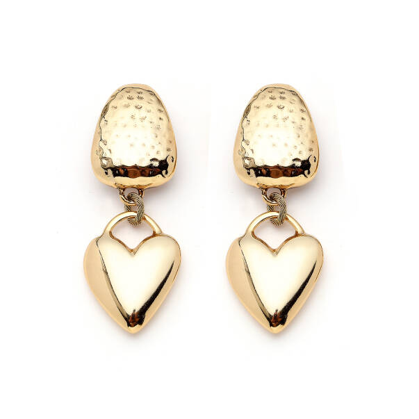 Golden Bold Clip On Earrings - 1