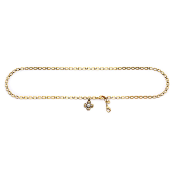 Golden Clover Charm Gold Plated Chain Belt - 1