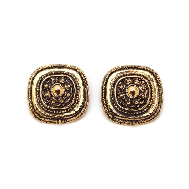 Golden Gleam Gold Plated Clip-On Earrings - 1