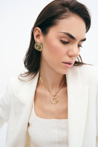 Golden Gleam Gold Plated Clip-On Earrings - 4