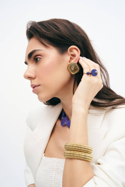 Golden Gleam Gold Plated Clip-On Earrings - 7