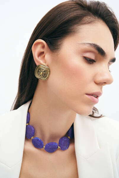 Golden Gleam Gold Plated Clip-On Earrings - 2