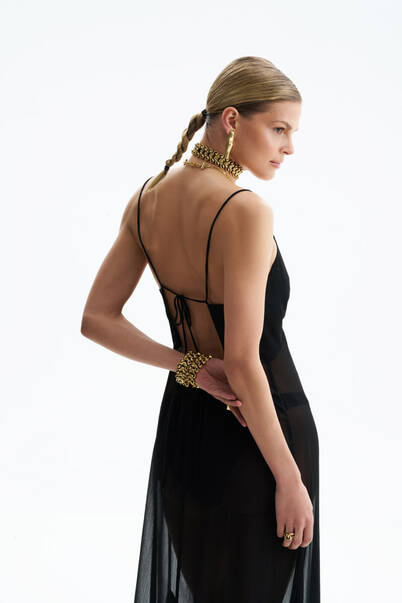 Golden Gold Plated Cuff Bracelet - 9