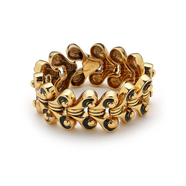 Golden Gold Plated Cuff Bracelet - 1