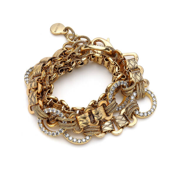 Golden Tasel Gold Plated Chain Bracelet - 1