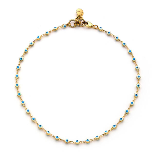 Goodluck Evil Eye Bead Gold Plated Necklace - 1