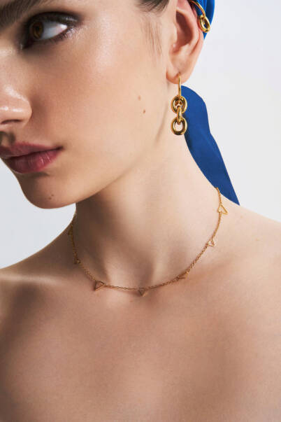 Grace Gold Plated Spiral Multi Pinned Earrings - 4