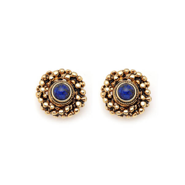 Grove Lapis Clip On Earrings - 1